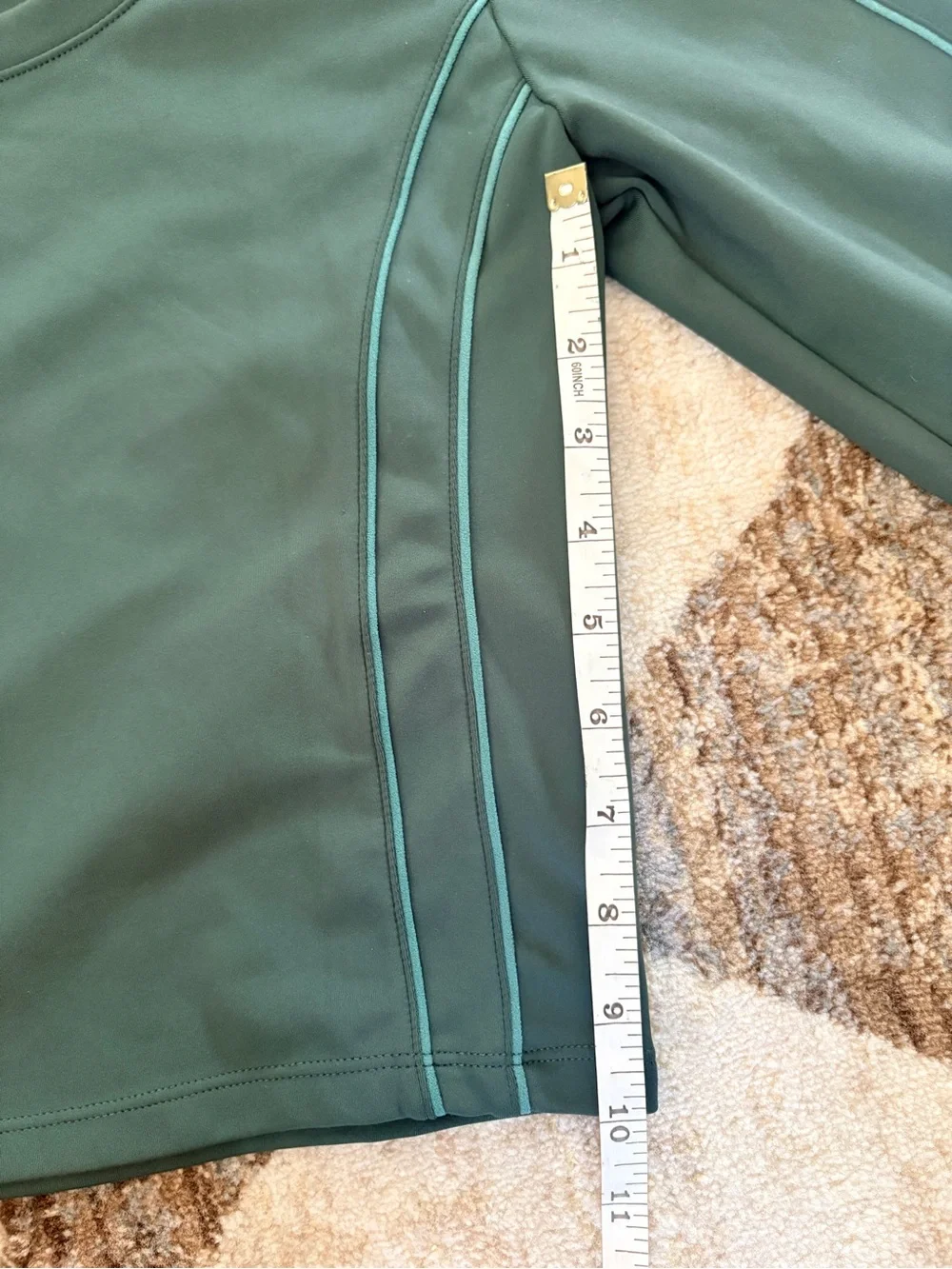 Nike Women's Long Sleeve Crop Top - Teal Green